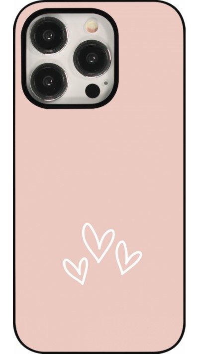 Coque iPhone 16 Pro - Valentine 2023 three minimalist hearts