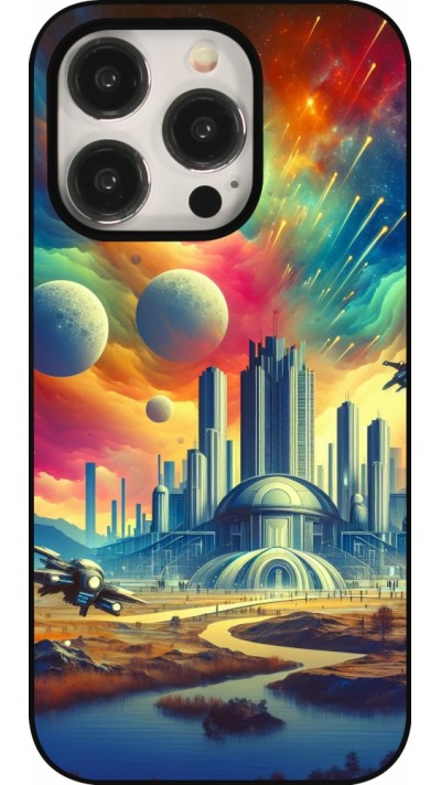 Coque iPhone 16 Pro - Ville extra-dôme futuriste