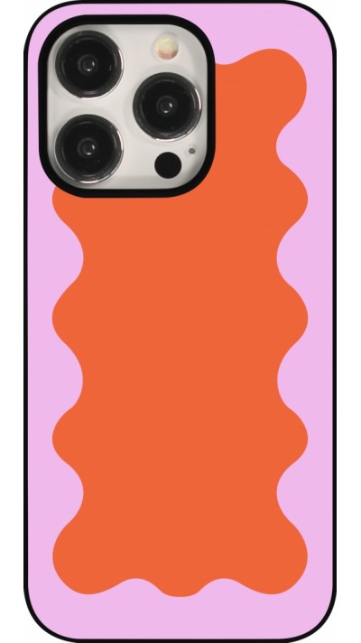 iPhone 16 Pro Case Hülle - Wavy Rectangle Orange Pink