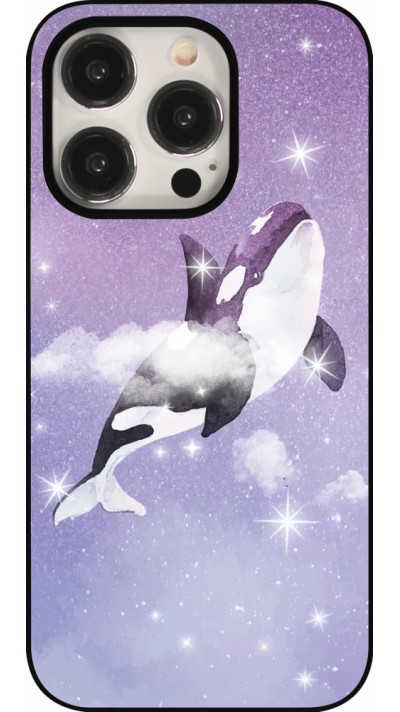 Coque iPhone 16 Pro - Whale in sparking stars