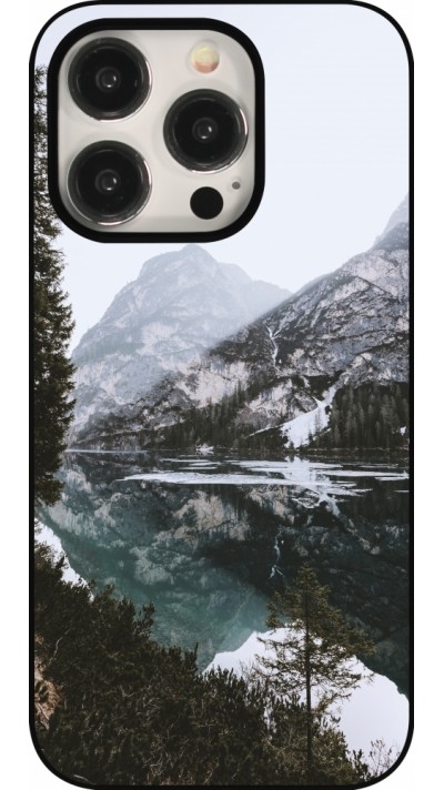 iPhone 16 Pro Case Hülle - Winter 22 snowy mountain and lake