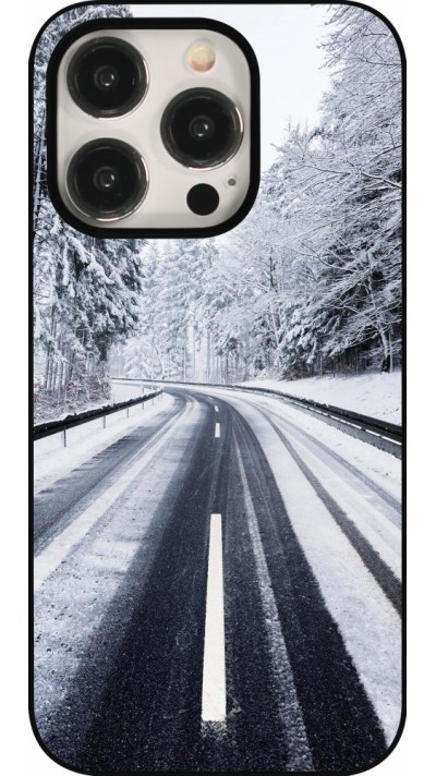 iPhone 16 Pro Case Hülle - Winter 22 Snowy Road