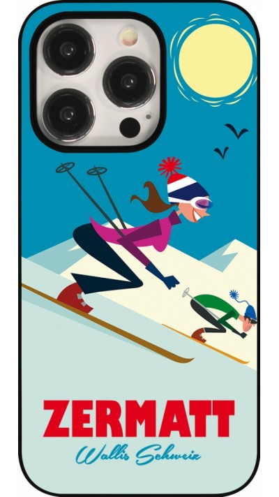 Coque iPhone 16 Pro - Zermatt Ski Downhill