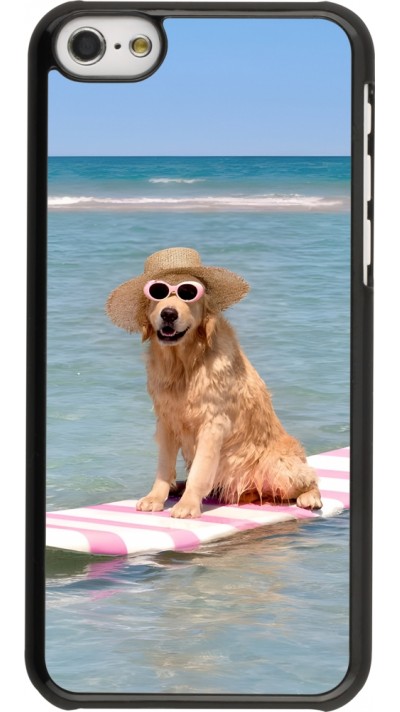 iPhone 5c Case Hülle - Summer Dog on Paddle