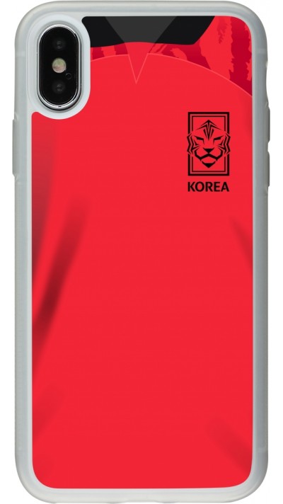 iPhone X / Xs Case Hülle - Silikon transparent Südkorea 2022 personalisierbares Fussballtrikot