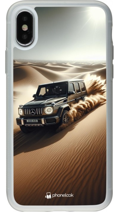 iPhone X / Xs Case Hülle - Silikon transparent Mercedes G Drift Wueste