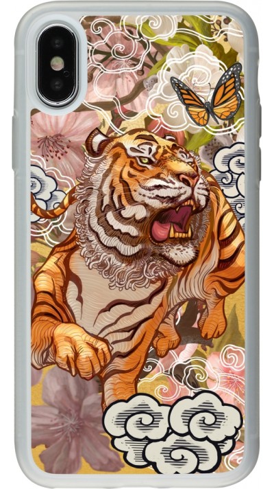 iPhone X / Xs Case Hülle - Silikon transparent Spring 23 japanese tiger