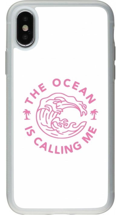 iPhone X / Xs Case Hülle - Silikon transparent The Ocean is calling me