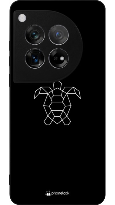 OnePlus 12 Case Hülle - Silikon schwarz Turtles lines on black