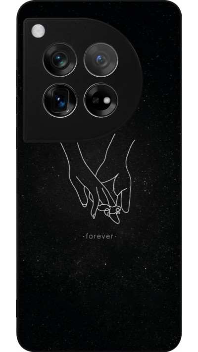 OnePlus 12 Case Hülle - Silikon schwarz Valentine 2023 hands forever