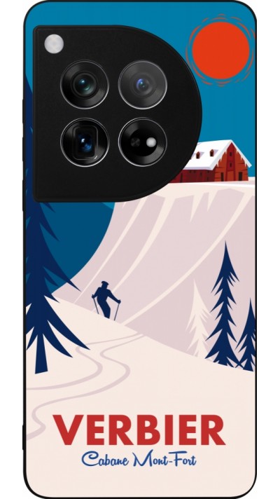 OnePlus 12 Case Hülle - Silikon schwarz Verbier Cabane Mont-Fort