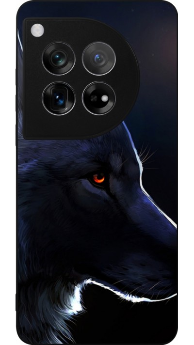 OnePlus 12 Case Hülle - Silikon schwarz Wolf Shape