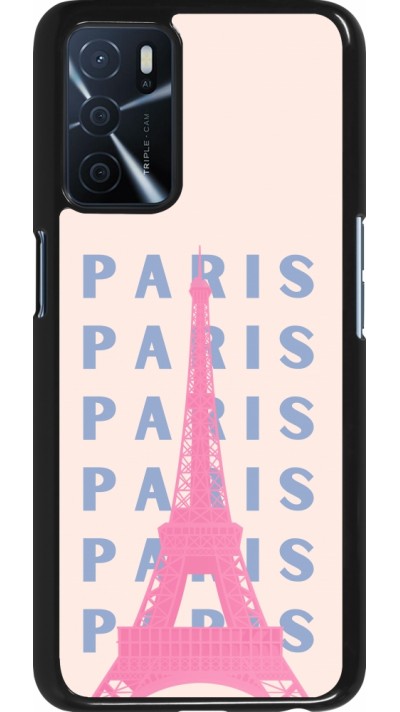 OPPO A16s Case Hülle - Paris Pink Print