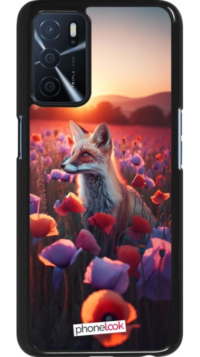 OPPO A16s Case Hülle - Purpurroter Fuchs bei Dammerung