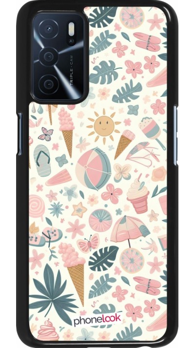 OPPO A16s Case Hülle - Sommer Pink Muster