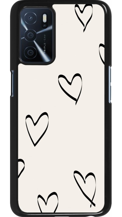 Oppo A16s Case Hülle - Valentine 2023 minimalist hearts