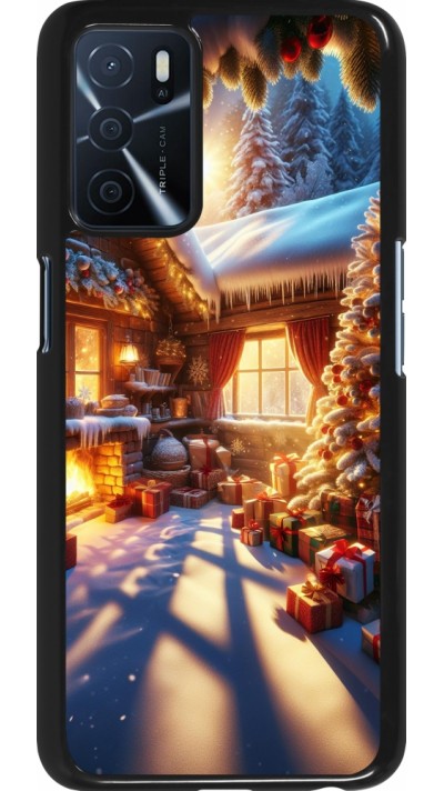 OPPO A16s Case Hülle - Weihnachten Chalet Feerie