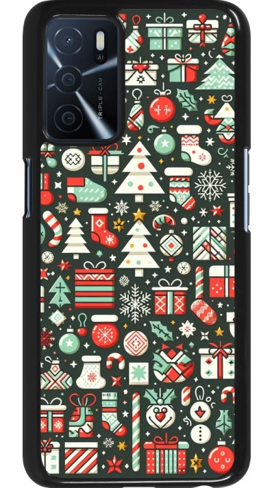 OPPO A16s Case Hülle - Weihnachten 2023 Flachmuster