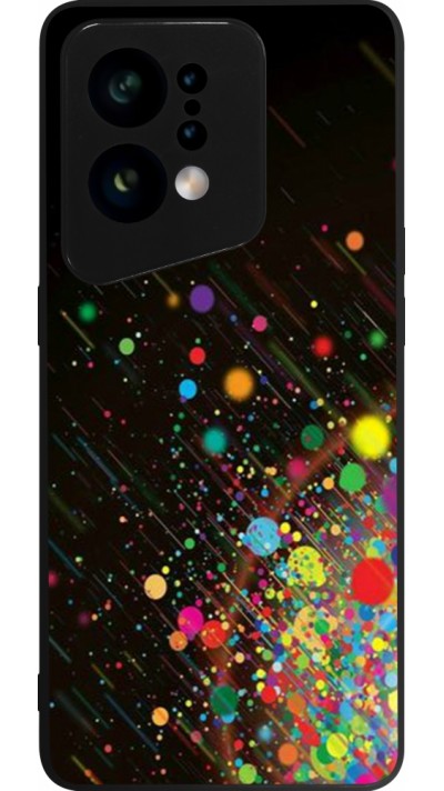 OPPO Find X5 Case Hülle - Silikon schwarz Abstract Bubble Lines