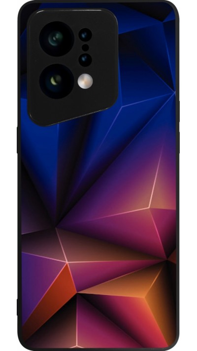 OPPO Find X5 Case Hülle - Silikon schwarz Abstract Triangles 