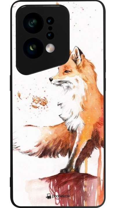 OPPO Find X5 Case Hülle - Silikon schwarz Autumn 21 Fox