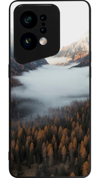 OPPO Find X5 Case Hülle - Silikon schwarz Autumn 22 forest lanscape