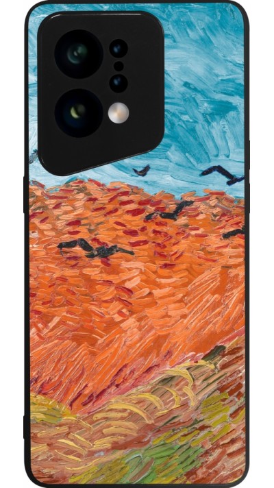 OPPO Find X5 Case Hülle - Silikon schwarz Autumn 22 Van Gogh style