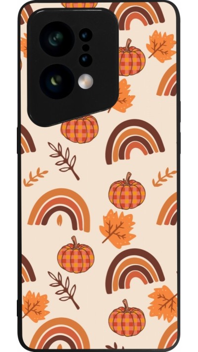 OPPO Find X5 Case Hülle - Silikon schwarz Autumn 2024 rainbow