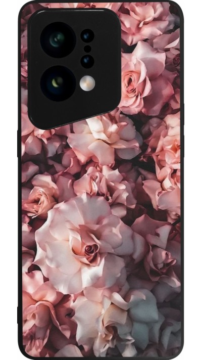 OPPO Find X5 Case Hülle - Silikon schwarz Beautiful Roses