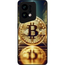 OPPO Find X5 Case Hülle - Silikon schwarz Bitcoin Stehen