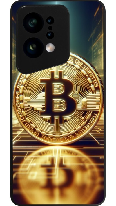 OPPO Find X5 Case Hülle - Silikon schwarz Bitcoin Stehen