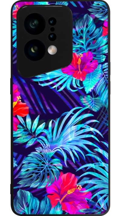 OPPO Find X5 Case Hülle - Silikon schwarz Blue Forest