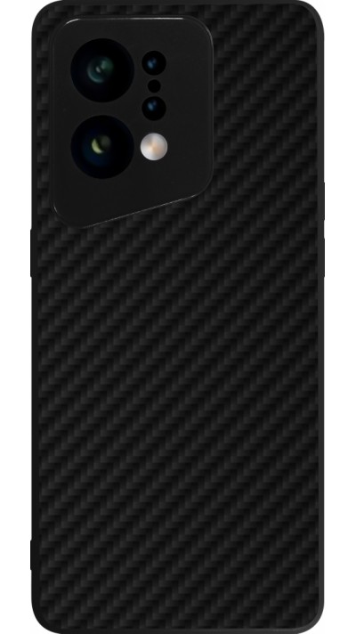 OPPO Find X5 Case Hülle - Silikon schwarz Carbon Basic