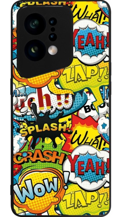 OPPO Find X5 Case Hülle - Silikon schwarz Cartoons slogans