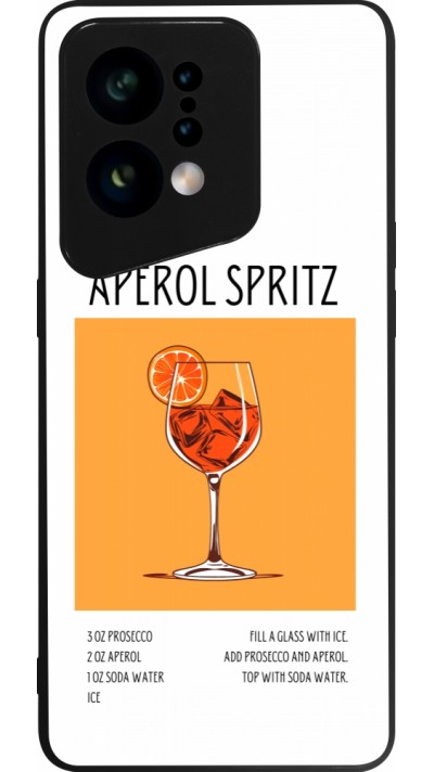 OPPO Find X5 Case Hülle - Silikon schwarz Cocktail Rezept Aperol Spritz