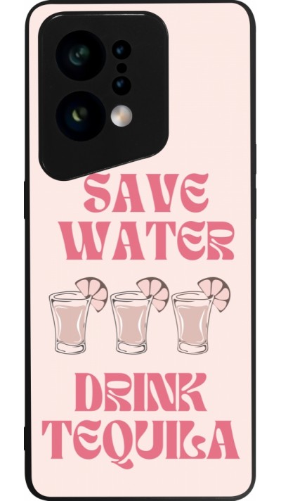 OPPO Find X5 Case Hülle - Silikon schwarz Cocktail Save Water Drink Tequila