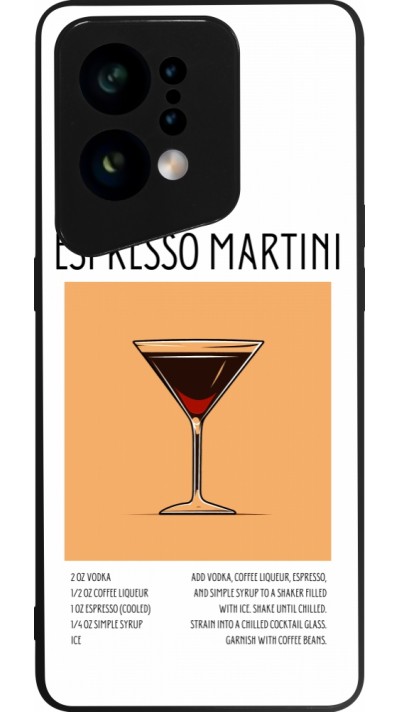 OPPO Find X5 Case Hülle - Silikon schwarz Cocktail Rezept Espresso Martini