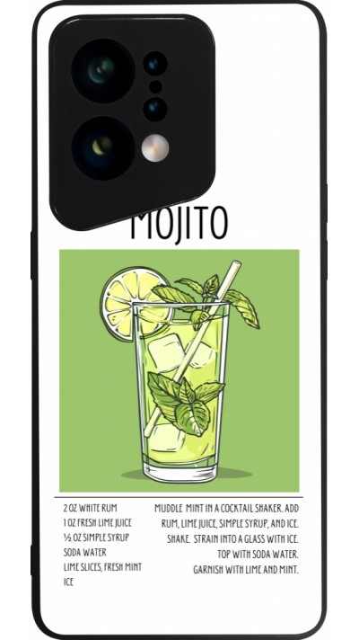 OPPO Find X5 Case Hülle - Silikon schwarz Cocktail Rezept Mojito