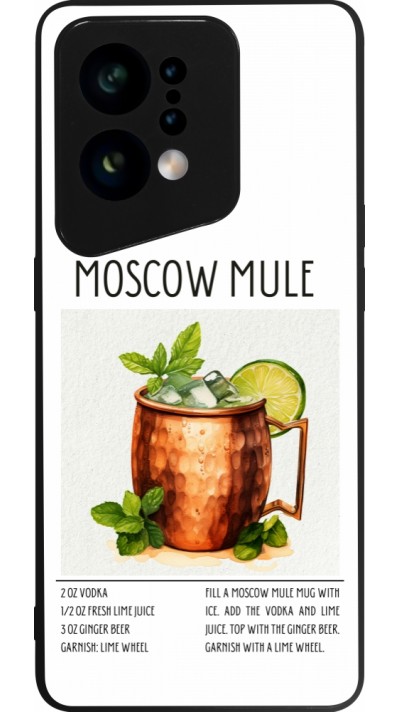 OPPO Find X5 Case Hülle - Silikon schwarz Cocktail Rezept Moscow Mule