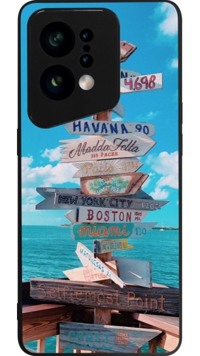 OPPO Find X5 Case Hülle - Silikon schwarz Cool Cities Directions