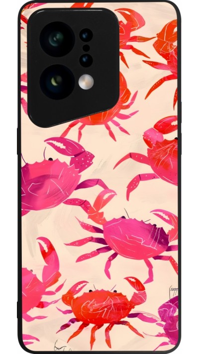 OPPO Find X5 Case Hülle - Silikon schwarz Crabs Paint