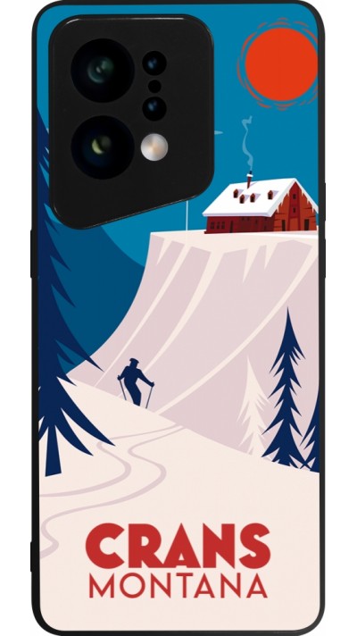 OPPO Find X5 Case Hülle - Silikon schwarz Crans-Montana Cabane