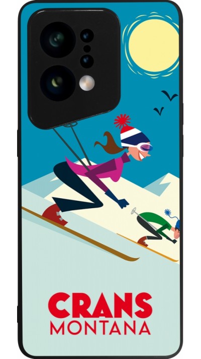 OPPO Find X5 Case Hülle - Silikon schwarz Crans-Montana Ski Downhill