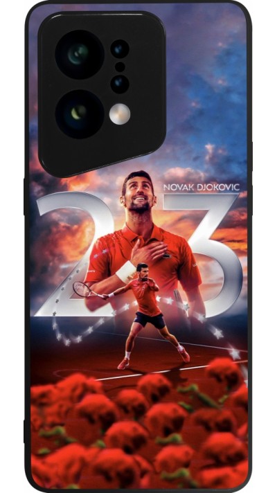 OPPO Find X5 Case Hülle - Silikon schwarz Djokovic 23 Grand Slam