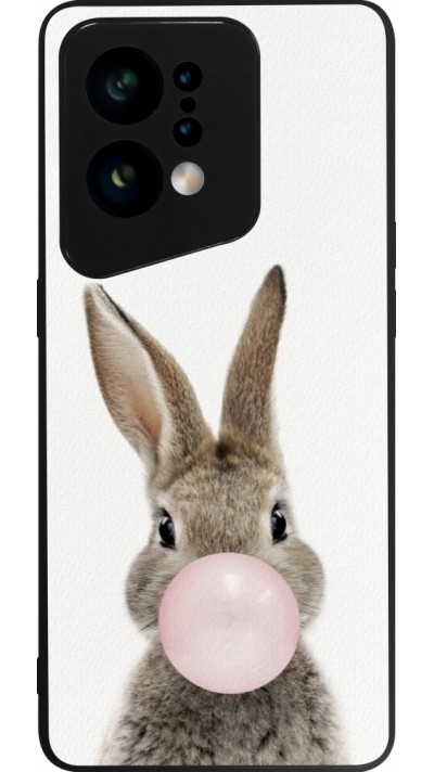 OPPO Find X5 Case Hülle - Silikon schwarz Easter 2023 bubble gum bunny