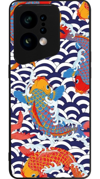 OPPO Find X5 Case Hülle - Silikon schwarz Easter 2023 japanese fish