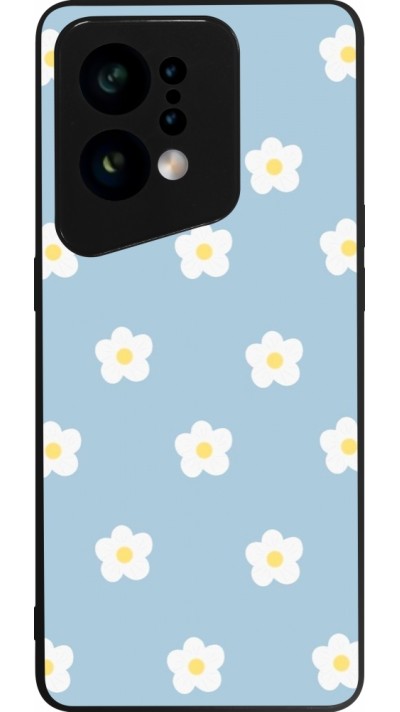 OPPO Find X5 Case Hülle - Silikon schwarz Easter 2024 daisy flower