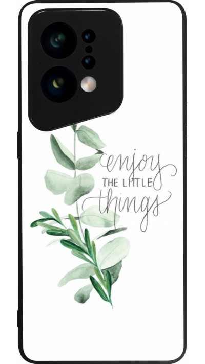 OPPO Find X5 Case Hülle - Silikon schwarz Enjoy the little things