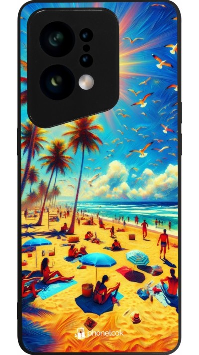 OPPO Find X5 Case Hülle - Silikon schwarz Sommer Paradies Farbe