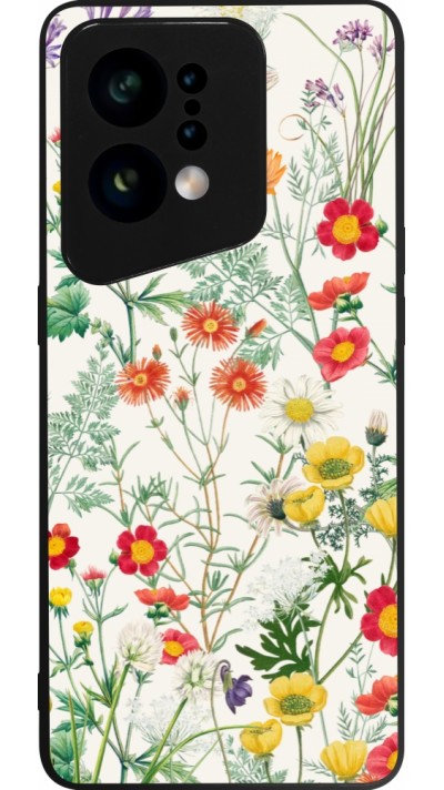 OPPO Find X5 Case Hülle - Silikon schwarz Flora Botanical Wildlife